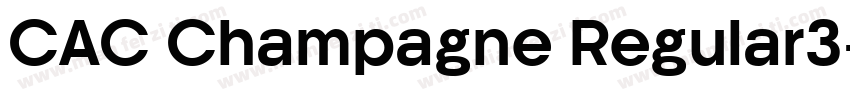 CAC Champagne Regular3字体转换